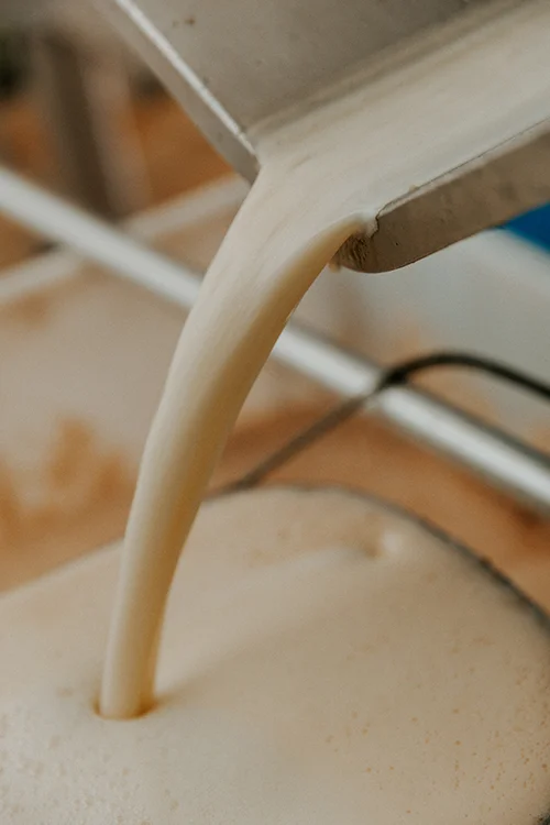 Après le pressage des pommes